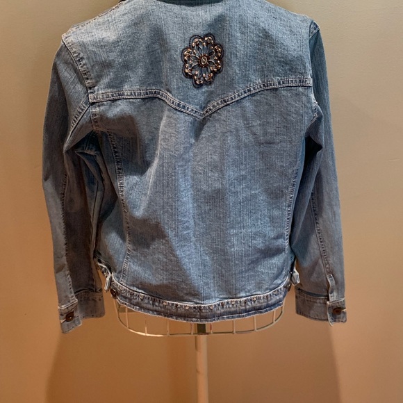 MADISON & MAX Denim Jacket with Appliqués - Picture 3 of 8